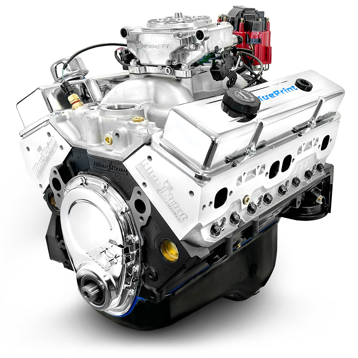 New BluePrint Small Block GM 350 c.i. Crate Engine - dressed longblock w/ EFI - BP3505CTF